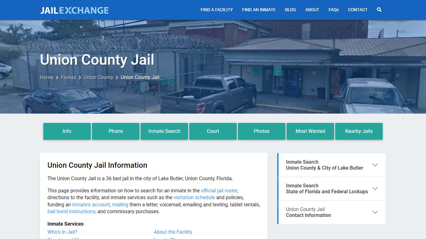 Union County Jail, FL Inmate Search, Information - Jail Exchange